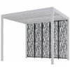 5 Panneaux Moucharabieh En Acier époxy Gris Pour Côté 3,60m De La Pergola Bioclimatique Alu 10,80m² Habrita -Boutique De Jardin 5 panneaux moucharabieh en acier epoxy gris pour cote 360m de la pergola bioclimatique alu 1080m habrita