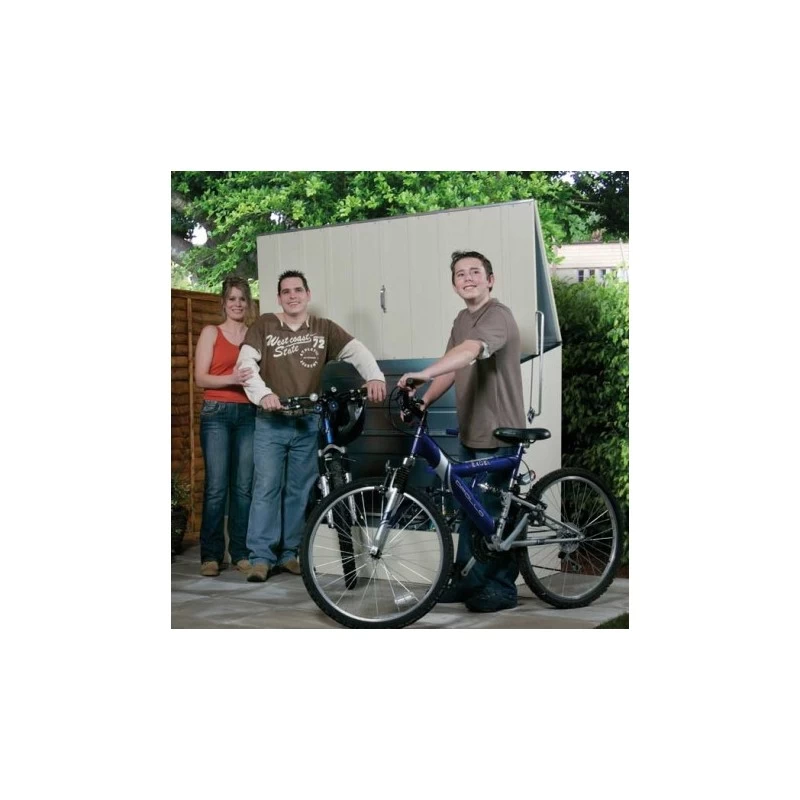 Abri à Vélos En Métal 1750L Crème 1,74m² + Kit D'ancrage TRIMETALS 3 Abri à Vélos En Métal 1750L Crème 1,74m² + Kit D'ancrage TRIMETALS – Image 2