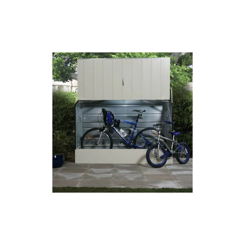 Abri à Vélos En Métal 1750L Crème 1,74m² + Kit D'ancrage TRIMETALS 2 Abri à Vélos En Métal 1750L Crème 1,74m² + Kit D'ancrage TRIMETALS