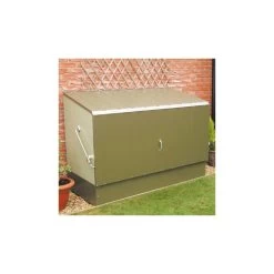 Abri à Vélos En Métal 1750L Vert 1,74m² + Kit D'ancrage TRIMETALS -Boutique De Jardin abri a velos en metal 1750l vert 174m trimetals 5