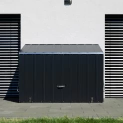 Abri à Vélos En Métal Sesame 1500L Anthracite 1,41m² TRIMETALS -Boutique De Jardin abri a velos en metal sesame 1500l anthracite 141m trimetals 2