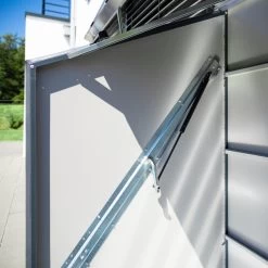 Abri à Vélos En Métal Sesame 1500L Anthracite 1,41m² TRIMETALS -Boutique De Jardin abri a velos en metal sesame 1500l anthracite 141m trimetals 4