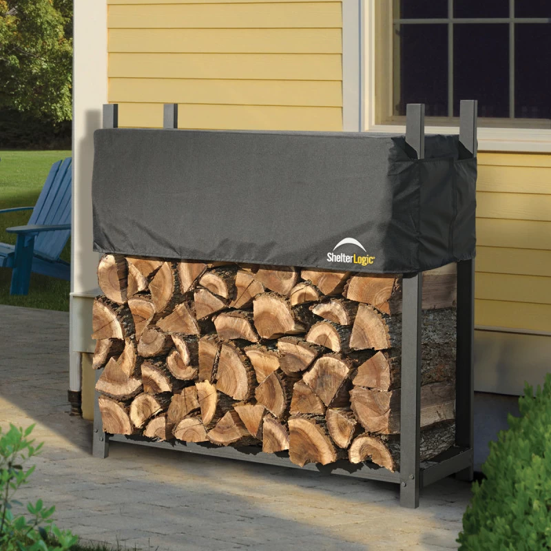 Abri Bûches En Acier Et Polyester 300D Capacité 1m³ Noir - ShelterLogic 4 Abri Bûches En Acier Et Polyester 300D Capacité 1m³ Noir - ShelterLogic – Image 2