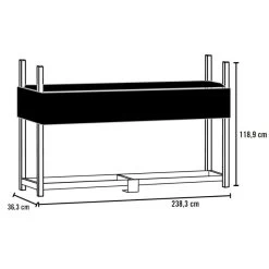 Abri Bûches En Acier Et Polyester 300D Capacité 2m³ Noir - ShelterLogic -Boutique De Jardin abri buches en acier et polyester 300d capacite 2m noir shelterlogic 2