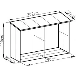 Abri Buches En Métal Anthracite 6 Stères X-metal 12 Abri Buches En Métal Anthracite 6 Stères X-metal -Boutique De Jardin abri buches en metal anthracite 6 steres x metal 4