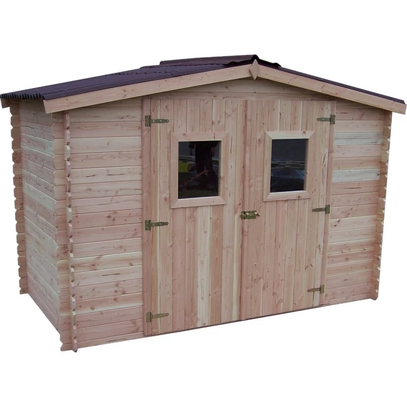 Abri De Jardin En Douglas DALIA 5,24m² Madriers 20mm + Couverture Onduline - HABRITA 4 Abri De Jardin En Douglas DALIA 5,24m² Madriers 20mm + Couverture Onduline - HABRITA – Image 2