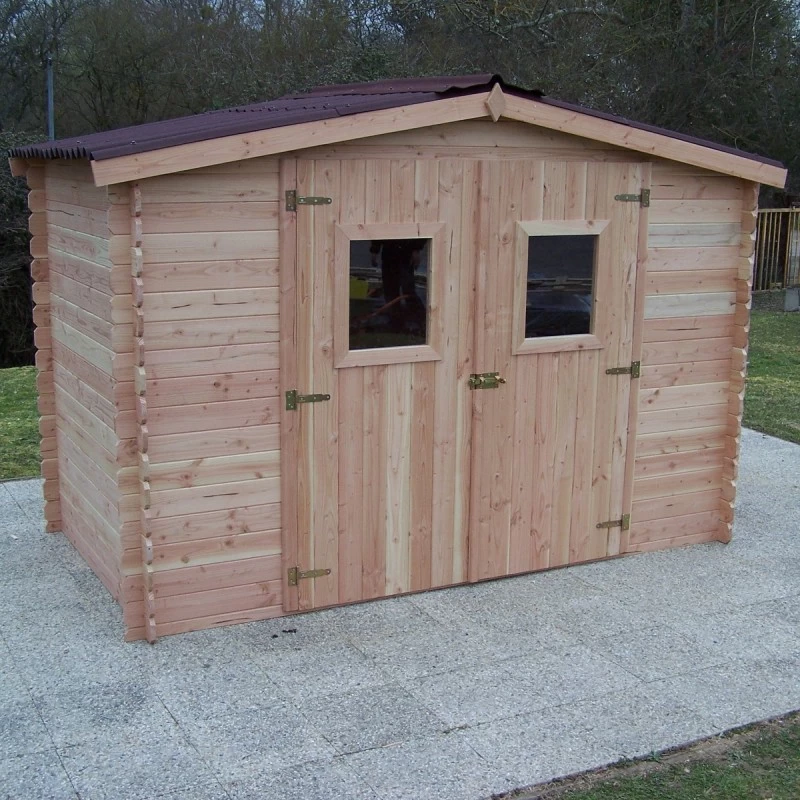 Abri De Jardin En Douglas DALIA 5,24m² Madriers 20mm + Couverture Onduline - HABRITA 7 Abri De Jardin En Douglas DALIA 5,24m² Madriers 20mm + Couverture Onduline - HABRITA – Image 5