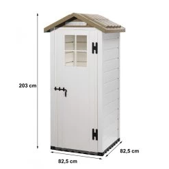 Abri De Jardin 0,93m² En PVC Avec Plancher Evo Tuscany 80 – Garofalo -Boutique De Jardin abri de jardin 093m en pvc avec plancher evo tuscany 80 garofalo 2