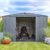 Abri De Jardin 10,7m² Toit Double Pente En Acier Galvanisé Anthracite Spacemaker -Boutique De Jardin abri de jardin 107m toit double pente en acier galvanise anthracite spacemaker
