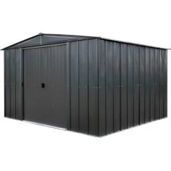 Abri De Jardin 10,7m² Toit Double Pente En Acier Galvanisé Anthracite Spacemaker -Boutique De Jardin abri de jardin 107m toit double pente en acier galvanise anthracite spacemaker 4