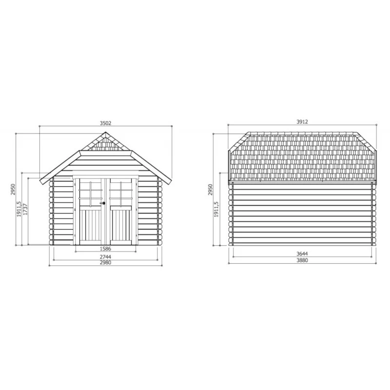 Abri De Jardin 11,56m² Limerick En Bois Traité Autoclave PEFC 28mm + Shingles - SOLID 4 Abri De Jardin 11,56m² Limerick En Bois Traité Autoclave PEFC 28mm + Shingles - SOLID – Image 2