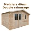 Abri De Jardin 12m² PLUS En Bois 40mm Brut Gardy Shelter -Boutique De Jardin abri de jardin 12m en bois 40mm brut gardy shelter