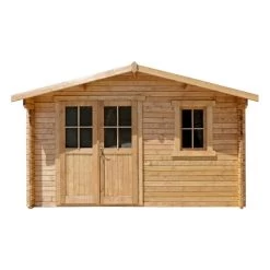 Abri En Bois Massif 12m² PLUS 28mm Traité Teinté Marron Gardy Shelter 10 Abri En Bois Massif 12m² PLUS 28mm Traité Teinté Marron Gardy Shelter -Boutique De Jardin abri de jardin 12m en bois massif autoclave teinte marron madriers 28mm gardy shelter 2