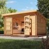 Abri De Jardin 14,97m² En Bois Massif 40mm Trittau 6 – Karibu -Boutique De Jardin abri de jardin 1497m en bois massif 40mm trittau 6 woodfeeling