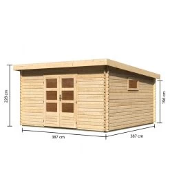 Abri De Jardin 14,97m² En Bois Massif 40mm Trittau 6 – Karibu -Boutique De Jardin abri de jardin 1497m en bois massif 40mm trittau 6 woodfeeling 2