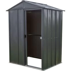 Abri De Jardin 1,5m² Toit Double Pente En Acier Galvanisé Anthracite Spacemaker -Boutique De Jardin abri de jardin 15m toit double pente en acier galvanise anthracite spacemaker 2