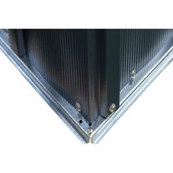 Abri De Jardin 1,5m² Toit Double Pente En Acier Galvanisé Anthracite Spacemaker -Boutique De Jardin abri de jardin 15m toit double pente en acier galvanise anthracite spacemaker 5