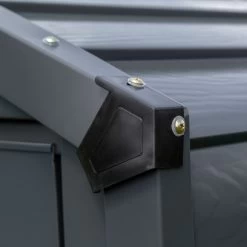 Abri De Jardin 2,4m² Adossé En Acier Galvanisé Anthracite Spacemaker -Boutique De Jardin abri de jardin 24m adosse en acier galvanise anthracite spacemaker 5