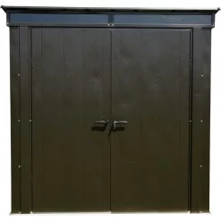 Abri De Jardin 2,55m² Monopente En Acier Galvanisé Noir Avec Toit Skylight Spacemaker -Boutique De Jardin abri de jardin 255m monopente en acier galvanise noir avec toit skylight spacemaker 2