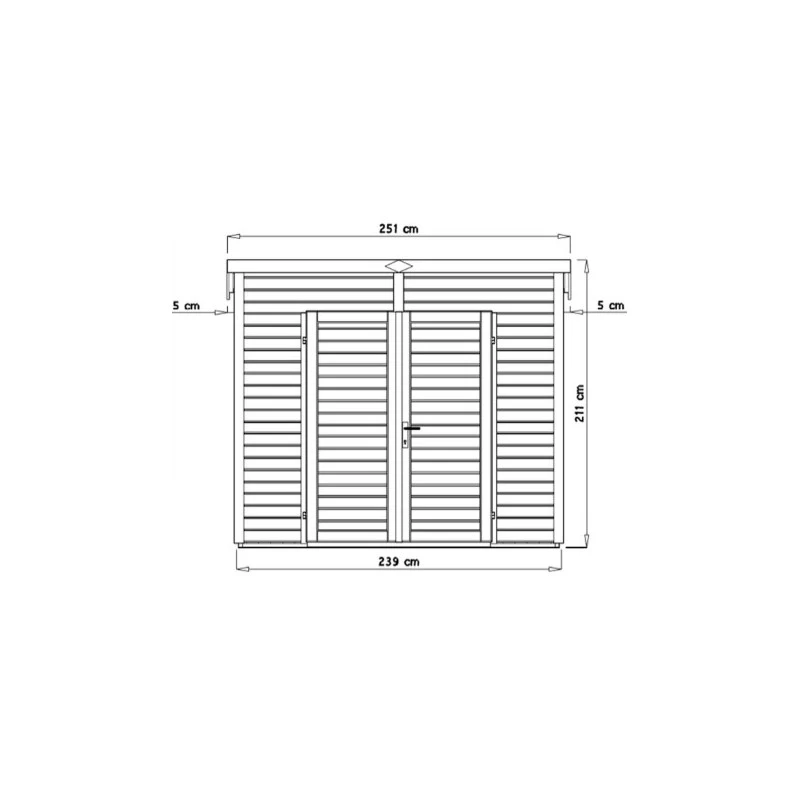 Abri De Jardin 4,31m² Skur 4 + Plancher Traité Peint Gris Baltic 5 Abri De Jardin 4,31m² Skur 4 + Plancher Traité Peint Gris Baltic – Image 3