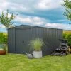 Abri De Jardin 8,5m² Toit Double Pente En Acier Galvanisé Anthracite Spacemaker -Boutique De Jardin abri de jardin 85m toit double pente en acier galvanise anthracite spacemaker