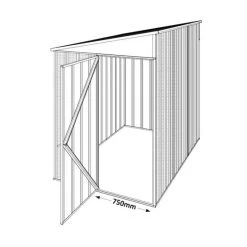 Abri De Jardin Adossé Colorbond Gris Ardoise En Acier Galvanisé 3,39m² EASYSHED -Boutique De Jardin abri de jardin adosse colorbond gris ardoise en acier galvanise 339m easyshed 2