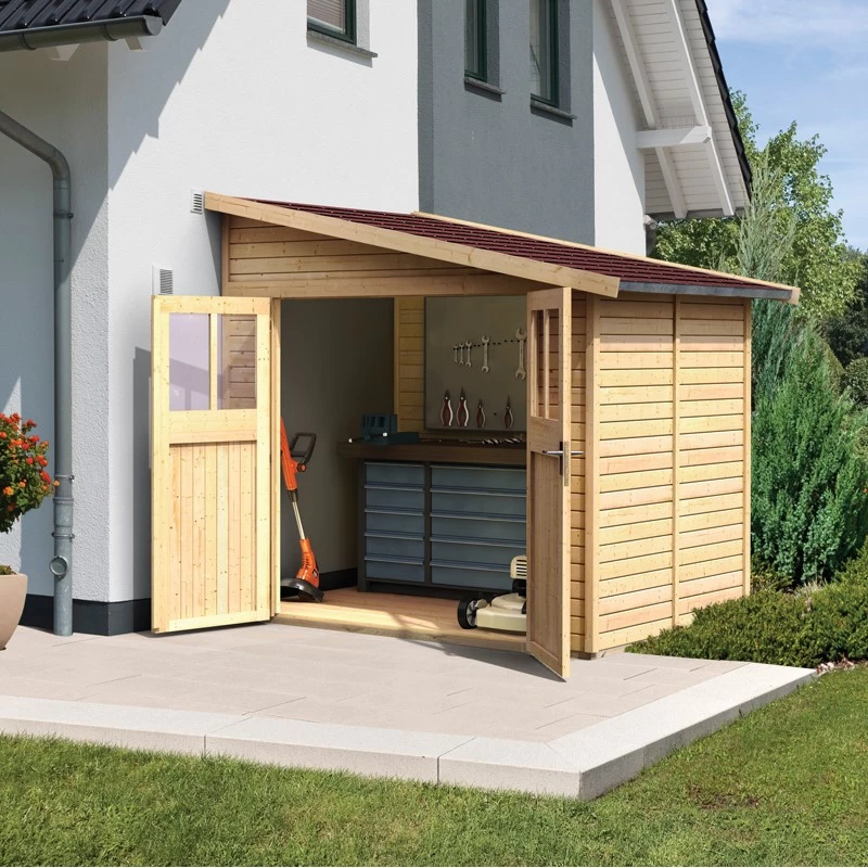 Abri De Jardin Adossé En Bois Certifié 4,18m² Bomlitz 2 - Karibu 3 Abri De Jardin Adossé En Bois Certifié 4,18m² Bomlitz 2 - Karibu