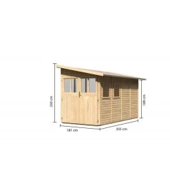 Abri De Jardin Adossé En Bois Certifié 6,42m² Juist 3 - Karibu -Boutique De Jardin abri de jardin adosse en bois certifie 642m juist 4 karibu 5