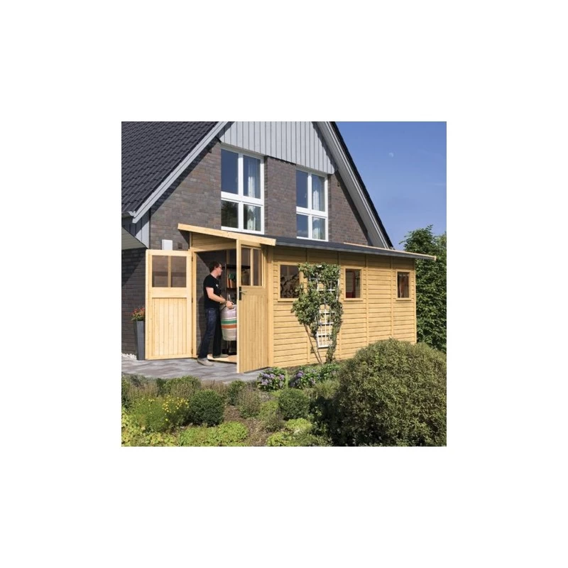 Abri De Jardin Adossé En Bois Certifié 8m² Juist 5 - Karibu 3 Abri De Jardin Adossé En Bois Certifié 8m² Juist 5 - Karibu