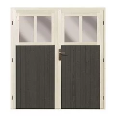Abri De Jardin Adossé En Bois Gris Terre 4,18m² Bomlitz 2 - Karibu -Boutique De Jardin abri de jardin adosse en bois gris terre 418m bomlitz 2 karibu 4