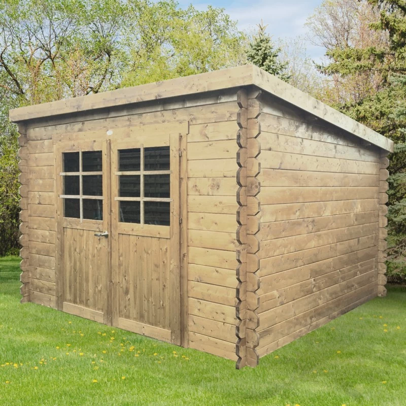 Abri De Jardin Brest 8,88m² En Bois Traité Autoclave 28mm à Toit Monopente - SOLID 3 Abri De Jardin Brest 8,88m² En Bois Traité Autoclave 28mm à Toit Monopente - SOLID