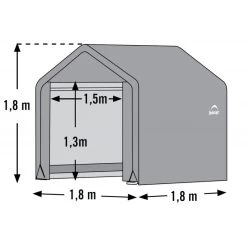 Abri De Jardin Démontable 3,24m² En Acier Et Polyéthylène Gris – Shelter Logic -Boutique De Jardin abri de jardin demontable 324m en acier et polyethylene gris shelter logic 4