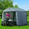 Abri De Jardin Démontable 5,76m² En Acier Et Polyéthylène Gris – Shelter Logic -Boutique De Jardin abri de jardin demontable 576m en acier et polyethylene gris shelter logic