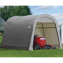 Abri De Jardin Démontable 9m² à Toit Arrondi En Acier Et Polyéthylène Gris – Shelter Logic