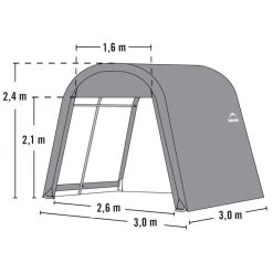 Abri De Jardin Démontable 9m² à Toit Arrondi En Acier Et Polyéthylène Gris – Shelter Logic -Boutique De Jardin abri de jardin demontable 9m a toit arrondi en acier et polyethylene gris shelter logic 5
