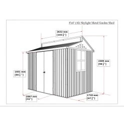 Abri De Jardin En Aluminium Gris Avec Puits De Lumière 4,33m² + Kit Fondation - DURAMAX -Boutique De Jardin abri de jardin en aluminium gris avec puits de lumiere 433m kit fondation duramax 2