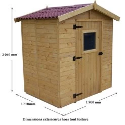 Abri De Jardin En Bois 2,56m² - Panneaux 16mm + Plancher -Boutique De Jardin abri de jardin en bois 256m panneaux 16mm plancher 4