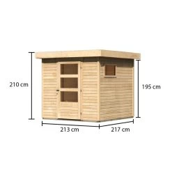 Abri De Jardin En Bois 4,62m² Freiburg 2 - Karibu -Boutique De Jardin abri de jardin en bois 462m freiburg 2 karibu 2