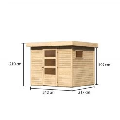 Abri De Jardin En Bois 5,25m² Freiburg 3 - Karibu -Boutique De Jardin abri de jardin en bois 525m freiburg 3 karibu 3
