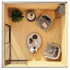 Abri De Jardin En Bois 9,49m² Avec Toit Plat - Dice 1 - Karibu -Boutique De Jardin abri de jardin en bois 949m avec toit plat dice 1 karibu 3