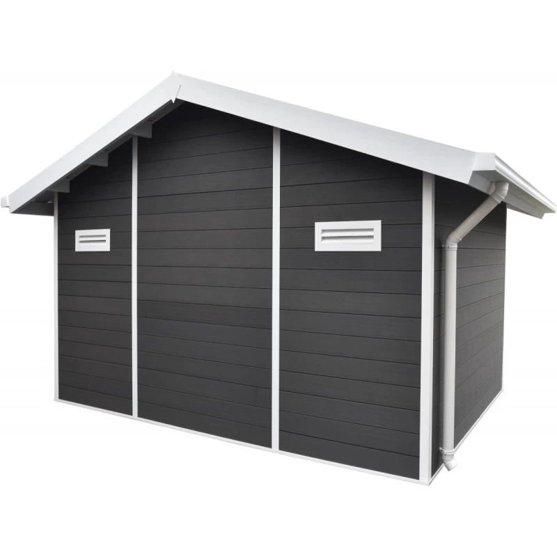 Abri De Jardin En Bois Composite 28mm Anthracite 10,71m² PREMIUM - Woodlife Garden 6 Abri De Jardin En Bois Composite 28mm Anthracite 10,71m² PREMIUM - Woodlife Garden – Image 4