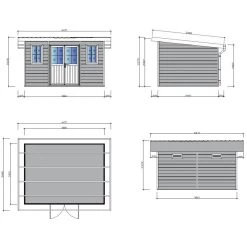 Abri De Jardin En Bois Composite 28mm Anthracite 12m² PREMIUM Toit Monopente - Woodlife Garden -Boutique De Jardin abri de jardin en bois composite 28mm anthracite 12m premium toit monopente woodlife garden 5