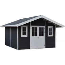 Abri De Jardin En Bois Composite 28mm Anthracite 14,75m² PREMIUM - Woodlife Garden -Boutique De Jardin abri de jardin en bois composite 28mm anthracite 1475m premium woodlife garden 3