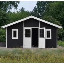 Abri De Jardin En Bois Composite 28mm Anthracite 19,22m² PREMIUM - Woodlife Garden -Boutique De Jardin abri de jardin en bois composite 28mm anthracite 1922m premium woodlife garden 2