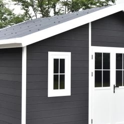 Abri De Jardin En Bois Composite 28mm Anthracite 19,22m² PREMIUM - Woodlife Garden -Boutique De Jardin abri de jardin en bois composite 28mm anthracite 1922m premium woodlife garden 4
