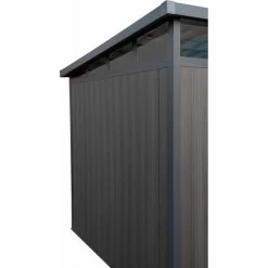 Abri De Jardin En Bois Composite 28mm Anthracite 5,28m² WINSTON Skylight - Woodlife Garden -Boutique De Jardin abri de jardin en bois composite 28mm anthracite 528m winston skylight woodlife garden 3