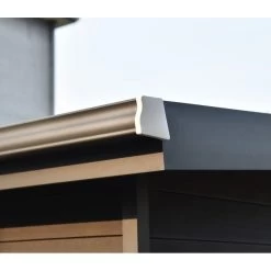 Abri De Jardin En Bois Composite 28mm Aspect Bois 12m² PREMIUM Toit Monopente - Woodlife Garden -Boutique De Jardin abri de jardin en bois composite 28mm aspect bois 12m premium toit monopente woodlife garden 4