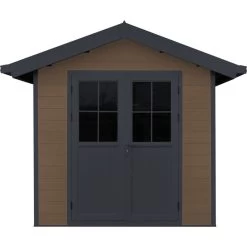 Abri De Jardin En Bois Composite 28mm Aspect Bois 4,77m² PREMIUM - Woodlife Garden -Boutique De Jardin abri de jardin en bois composite 28mm aspect bois 477m premium woodlife garden 2