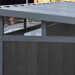 Abri De Jardin En Bois Composite 28mm Aspect Bois 6,69m² GORDON Skylight - Woodlife Garden -Boutique De Jardin abri de jardin en bois composite 28mm aspect bois 669m gordon skylight woodlife garden 2