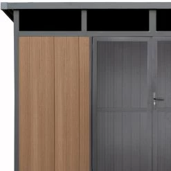 Abri De Jardin En Bois Composite 28mm Aspect Bois 8,09m² GORDON Skylight - Woodlife Garden -Boutique De Jardin abri de jardin en bois composite 28mm aspect bois 809m gordon skylight woodlife garden 2